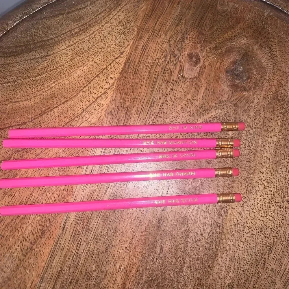 Set 5‎ SHE HAS STYLE, etc…. pink new pencils